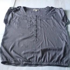 Dark Gray, Double Front Pockets ,Short Sleeve